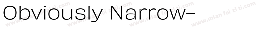 Obviously Narrow字体转换